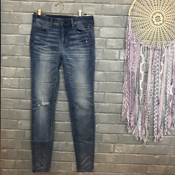 American Eagle Outfitters Denim - american eagle // super stretch jeggings jeans 4l